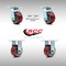 Service Caster 4 Inch SS Poly on Aluminum Caster Set with Roller Bearings 2 Swivel Lock 2 Rigid SCC-SS30S420-PAR-BSL-2-R-2 - alternate 5
